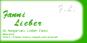 fanni lieber business card